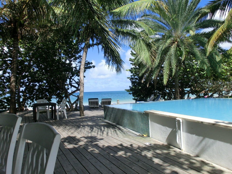 Blick von der Bar Richtung Strand Hotel Coconut Beach Club