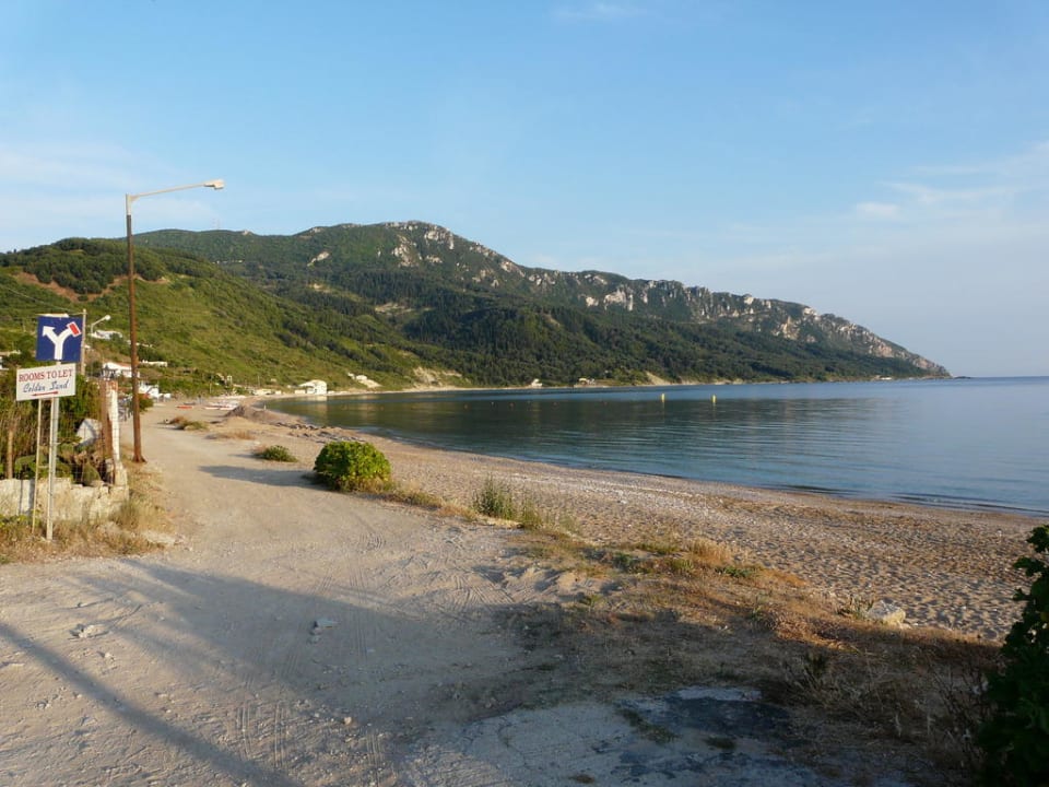 Blick auf Bucht Agios Georgios Pagi Ferienwohnung Eleana