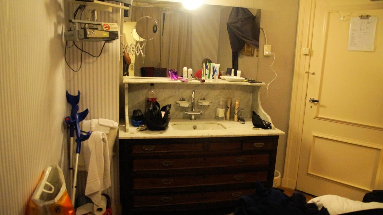 Waschtisch Zimmer  Pension Warnsborn