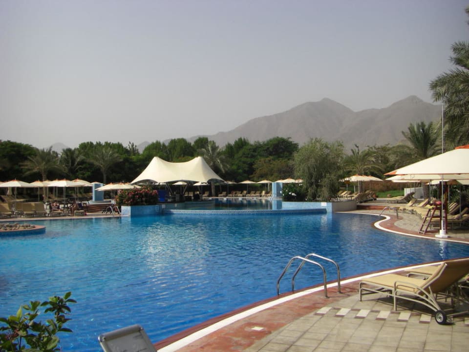 Pool mit Bar Hotel Le Meridien Al Aqah Beach Resort