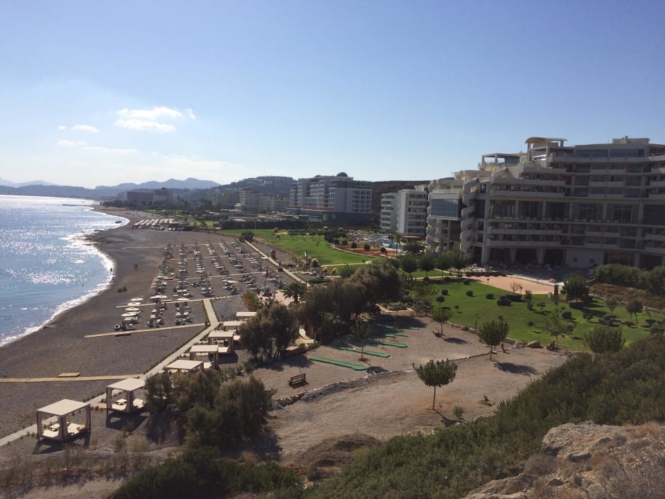 Strandanschnitt. Bucht von "oben" Rodos Palladium Leisure & Wellness