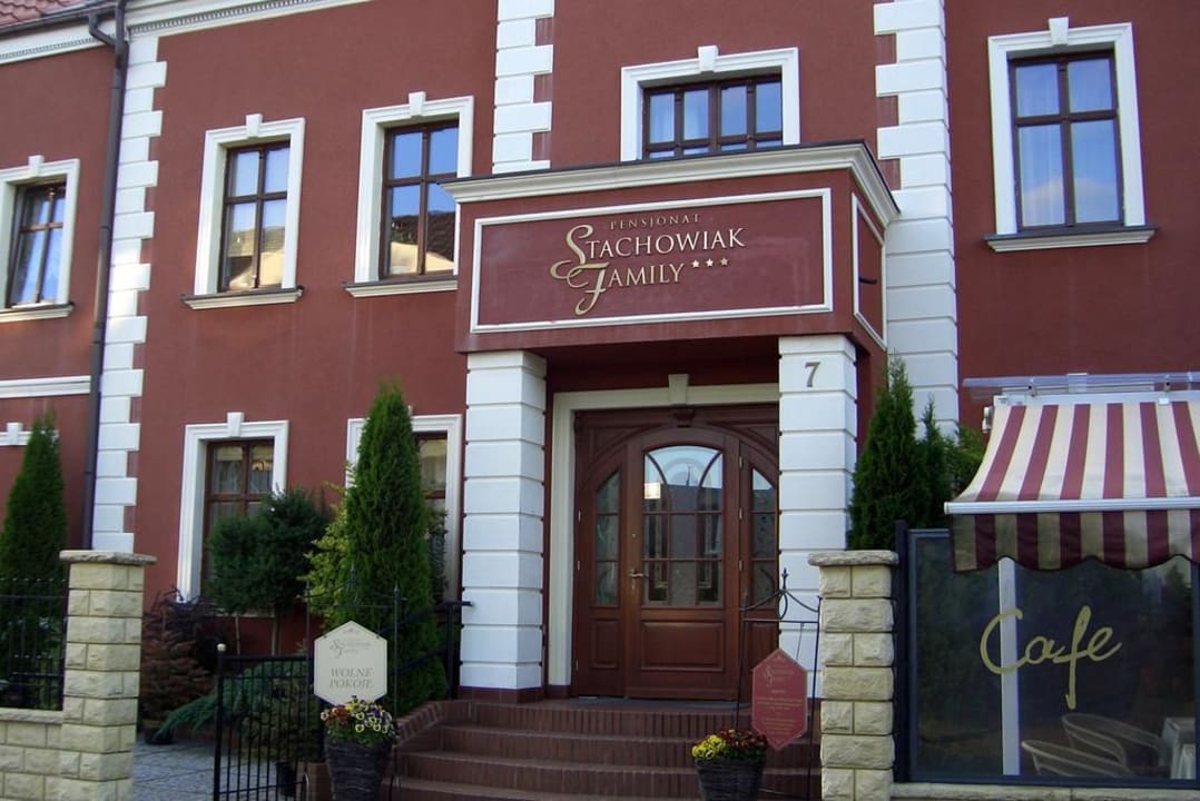 Eingang zum Hotel Pension Stachowiak Family