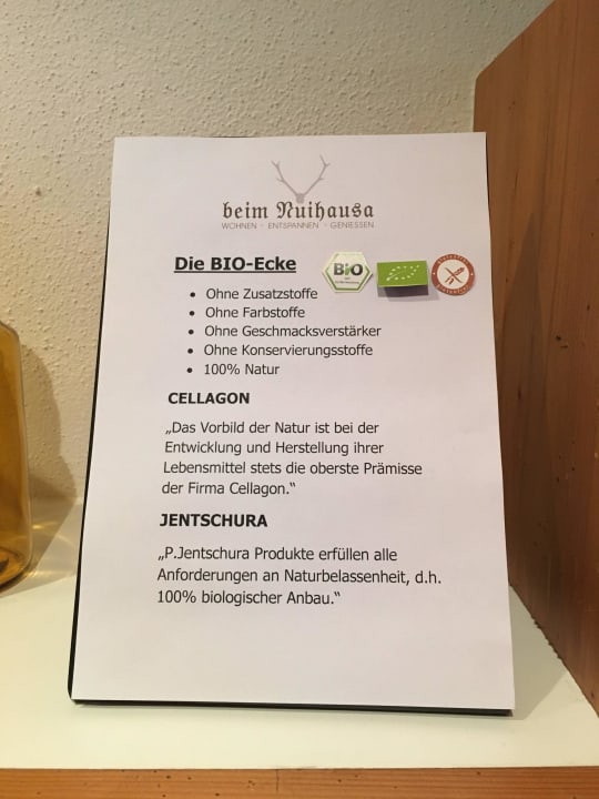Das gibt es beim Bio Frühstück Gästehaus beim Nuihausa
