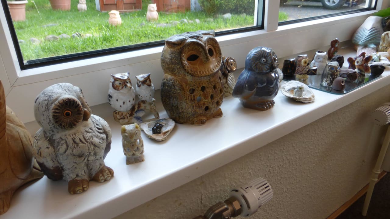 Am Fenster im Frühstücksraum Dünenhotel Eulenhof