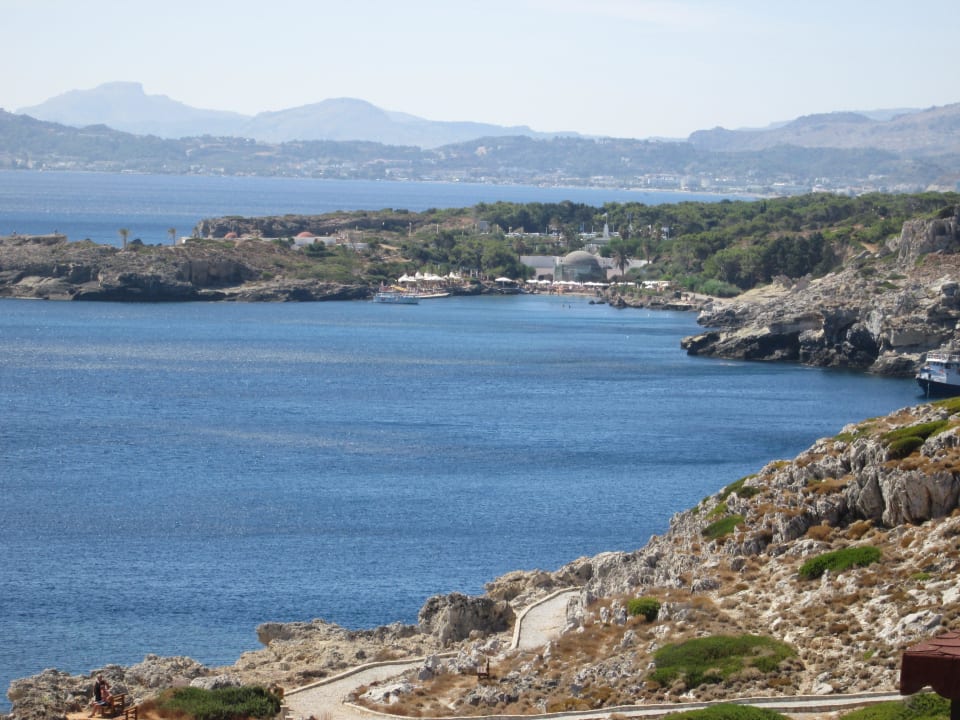 Ausblick vom Hauptrestaurant Hotel Kalithea Horizon Royal