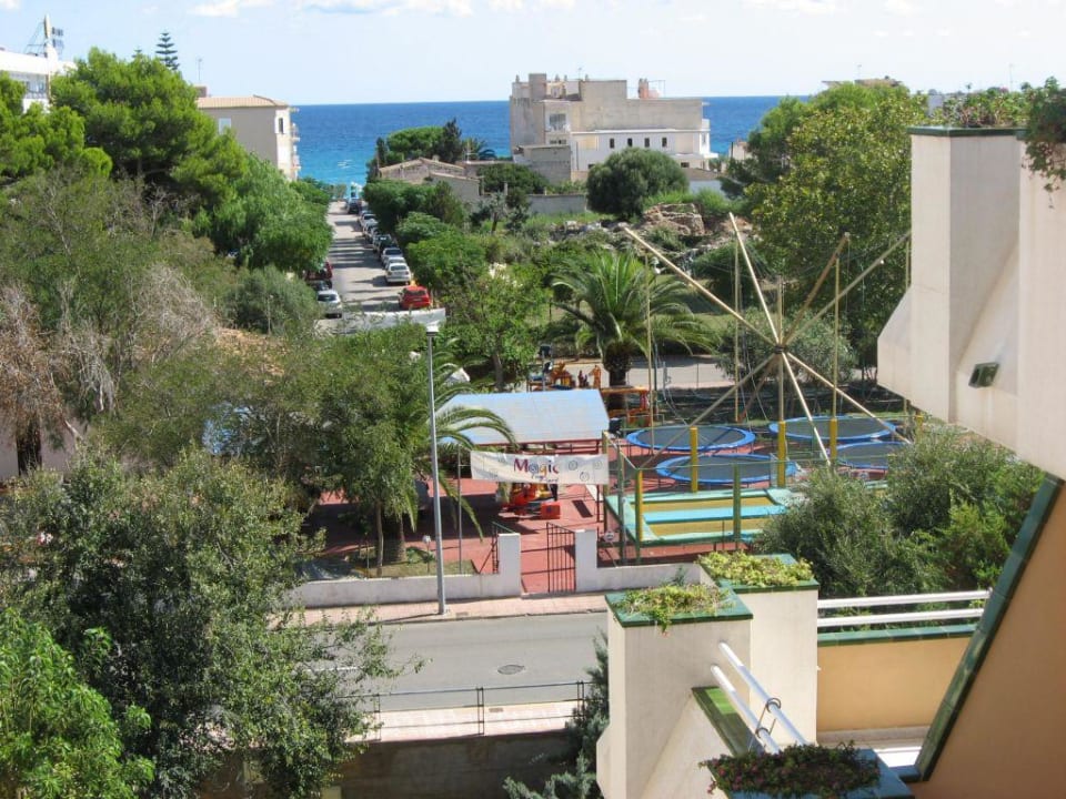 Blick von 3 Etage aufs Meer Hotel Mariant Park