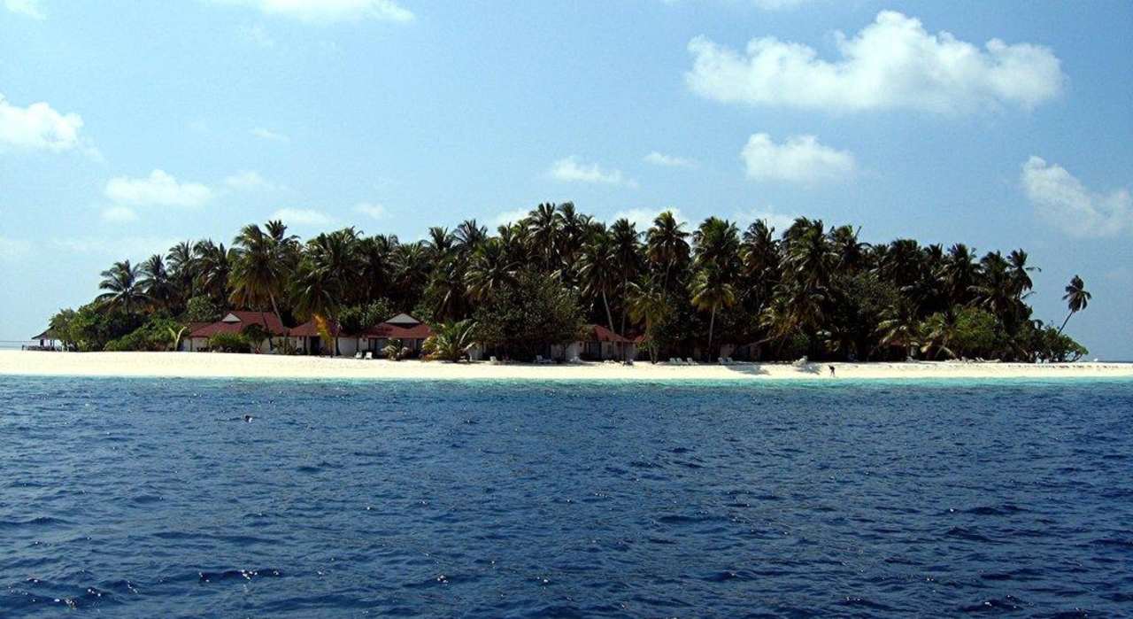 Insel vom Boot aus Diamonds Thudufushi