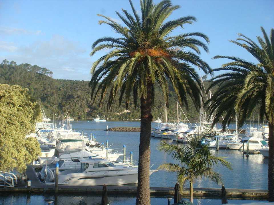 Blick aus dem Zimmerfenster Whitianga Marina Hotel
