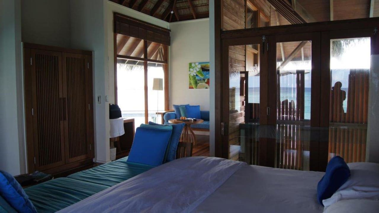 Schlafzimmer SPA Watervilla 408 Conrad Maldives Rangali Island