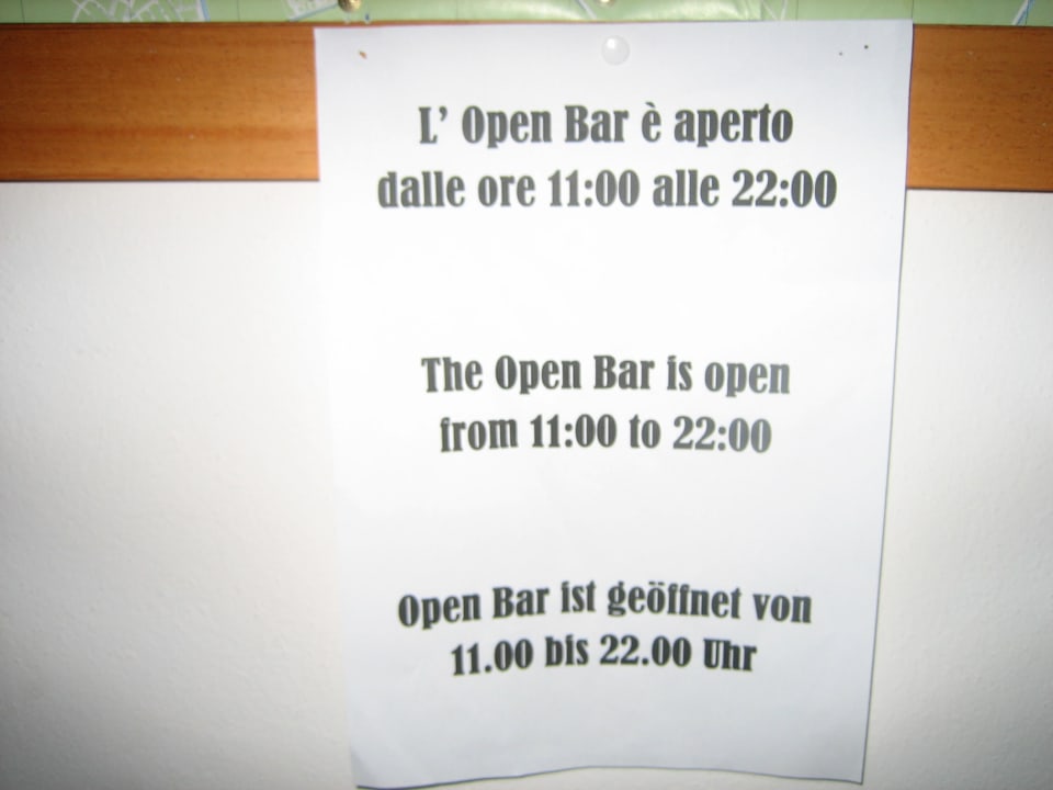 Verbotsschilder Hotel San Carlo Vacanze