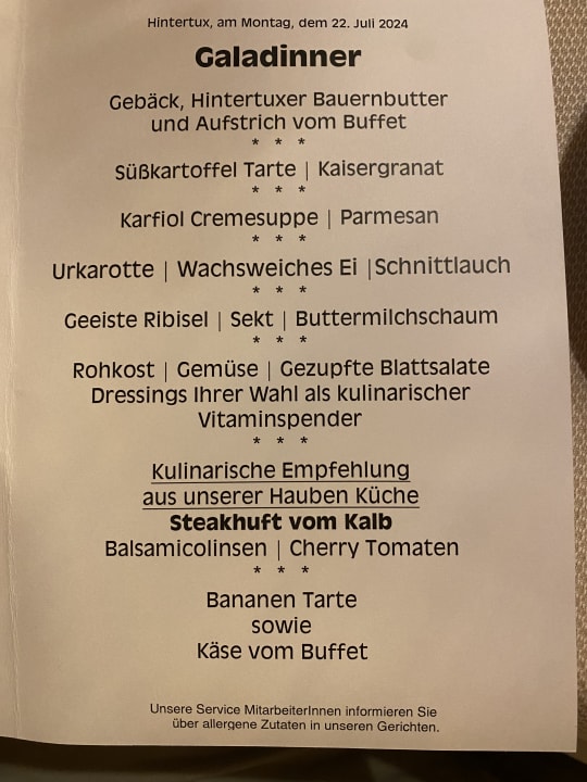 Gastro Hotel Berghof Crystal SPA & Sports Hintertux