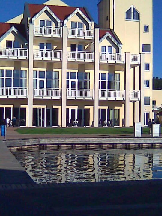 Blick auf unser Zimmer Precise Resort Hafendorf Rheinsberg