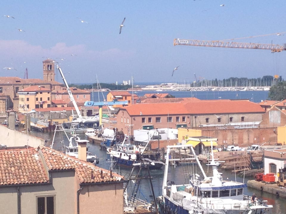Panorama from the rooms at the 4th floor Hotel Clodia