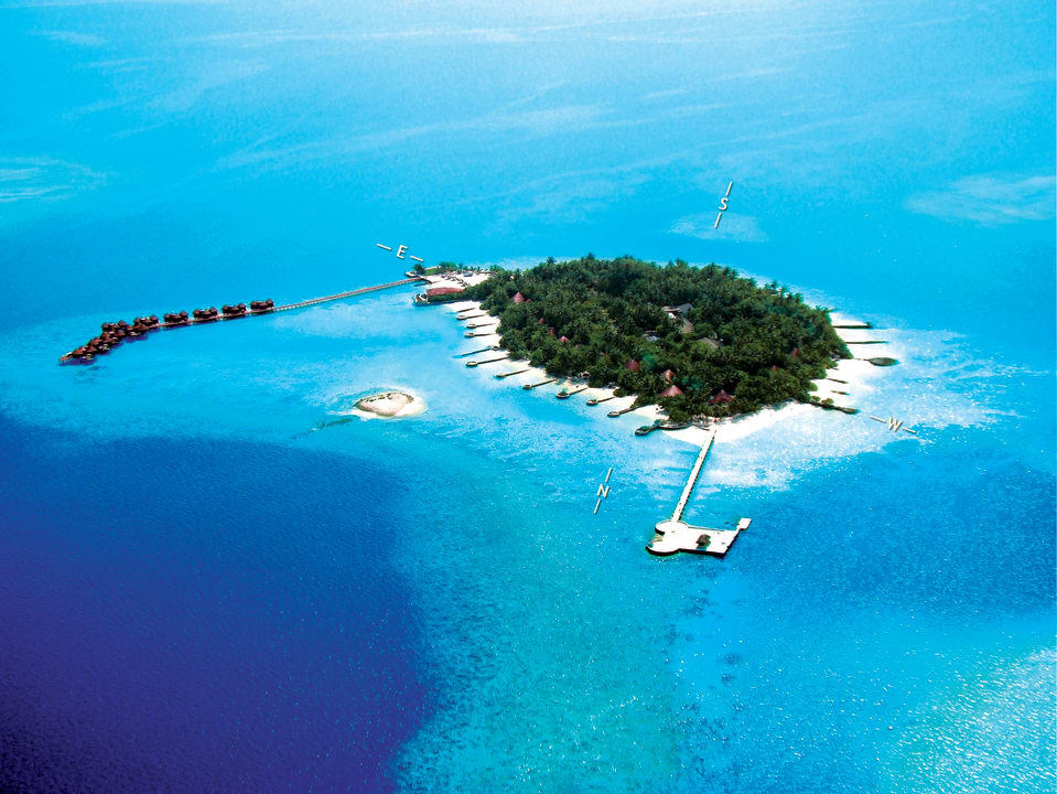 Nika island from seaplane Nika Island Resort & Spa