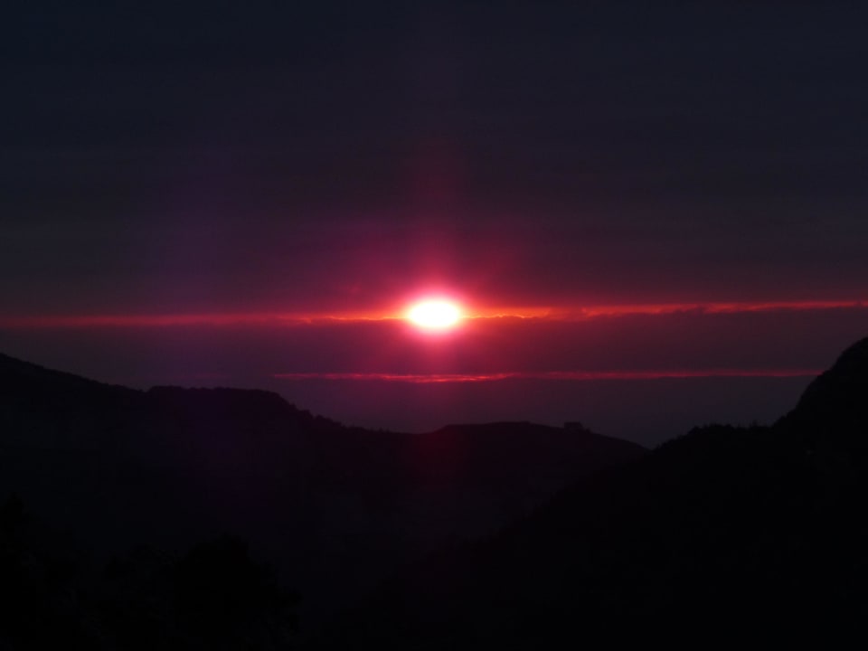 Sonnenuntergang im Juni Berggasthaus Staubern