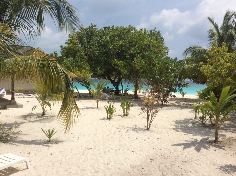 Gartenanlage vom Bungalow Adaaran Select Meedhupparu Island Resort - Premium All Inclusive