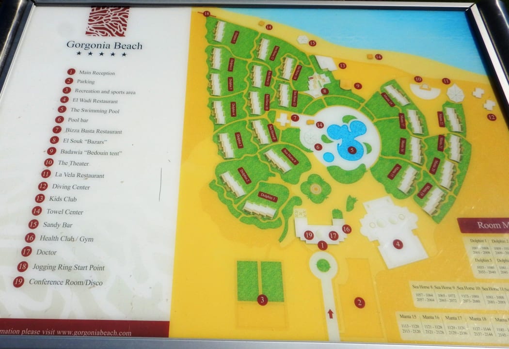Anlagekarte Hotel Gorgonia Beach Resort