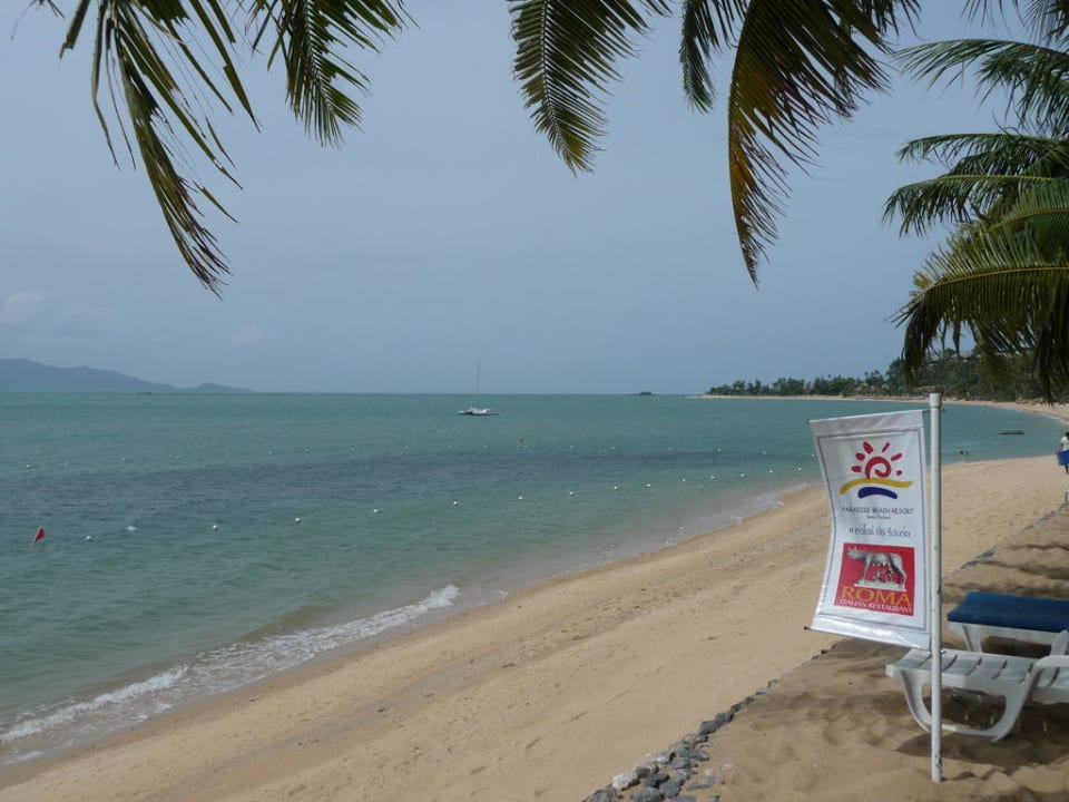 Strandansicht in südlicher Richtung Paradise Beach Resort, Samui