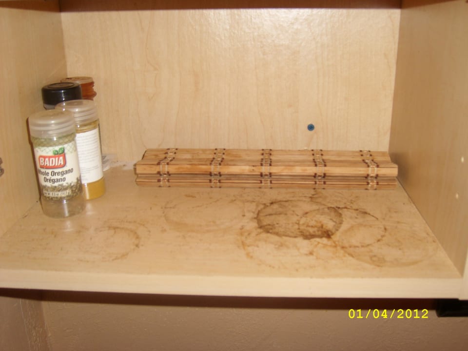 Schrank von innen dreckig Küche Meridian Ave Apartment Olga