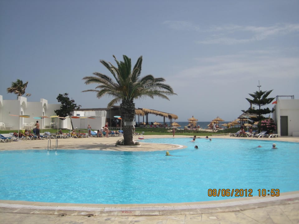 Der Ruhepool mit Blick zum Meer Thalassa Sousse