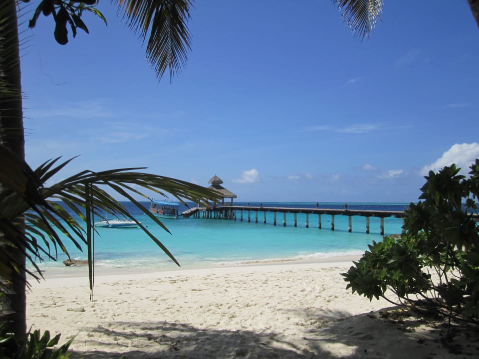 Steg, wo man mit Dhoni ankommt NH Collection Maldives Reethi Resort