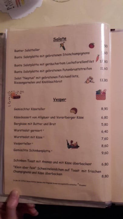 Speisekarte Hotel-Gasthof Zur Kapelle