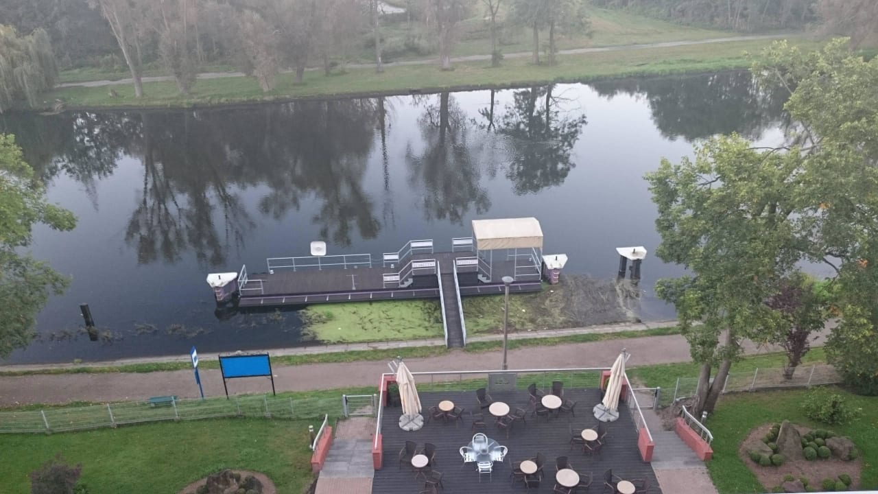 Przystań Słoneczny Młyn i taras Hotel Słoneczny Młyn