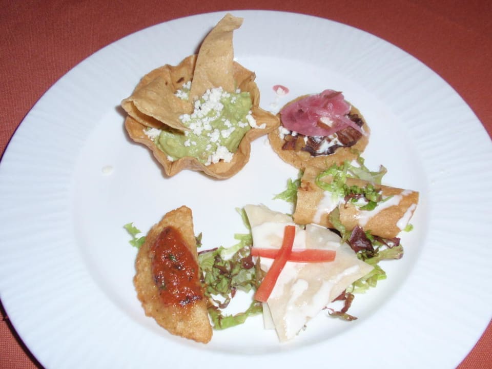 Vorspeise beim Mexikaner Catalonia Playa Maroma