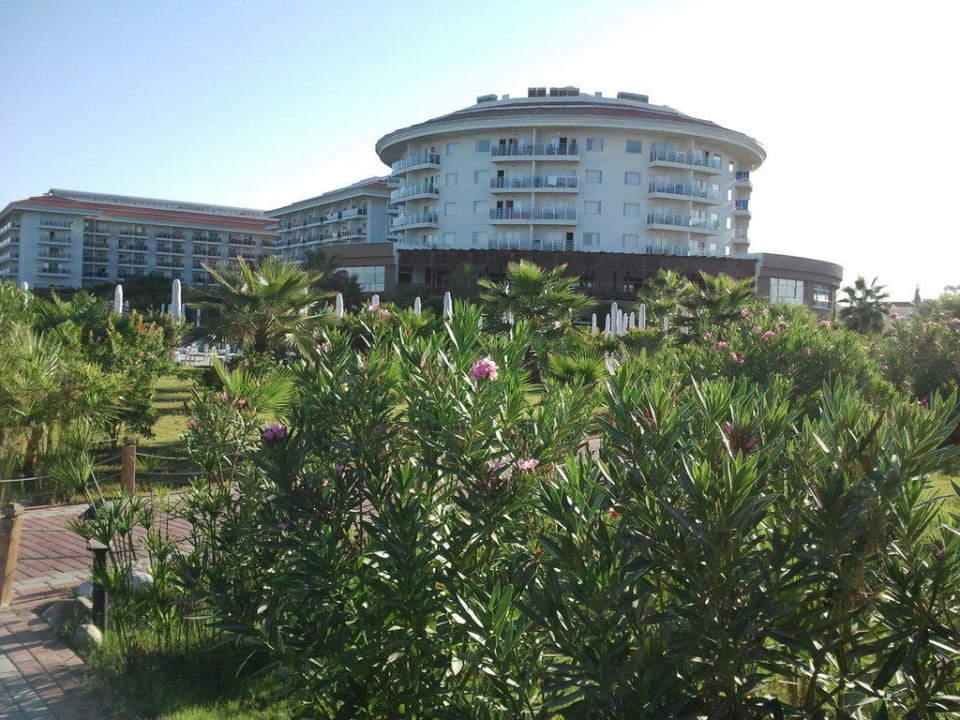 Blick auf das Hotel vom Strand kommend Seaden Sea World Resort & Spa