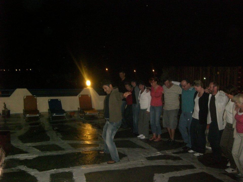 Abend auf der Dachterrasse Hotel Apollon