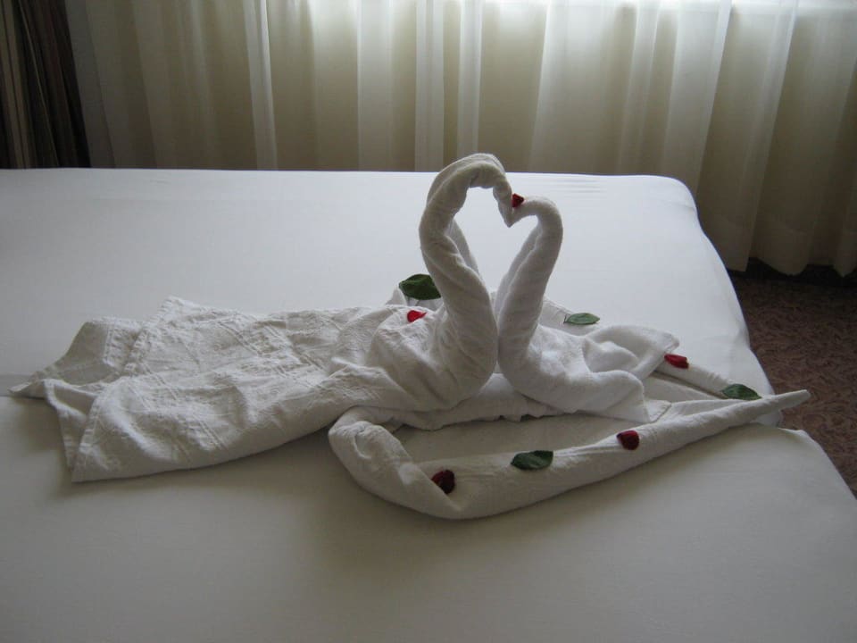 Zwei küssende Schwäne Hotel Royal Garden Beach