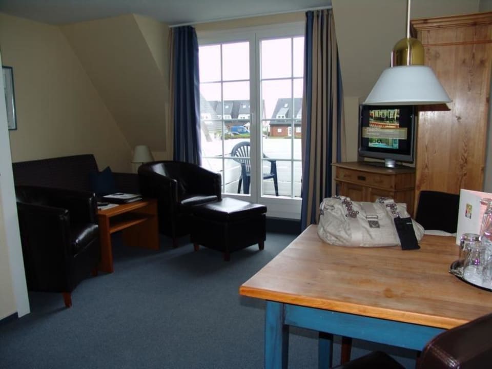 Kleiner Wohnbereich im Studio Lindner Hotel Sylt