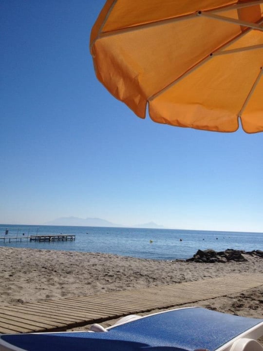 Blick von der Liege Lagas Aegean Village