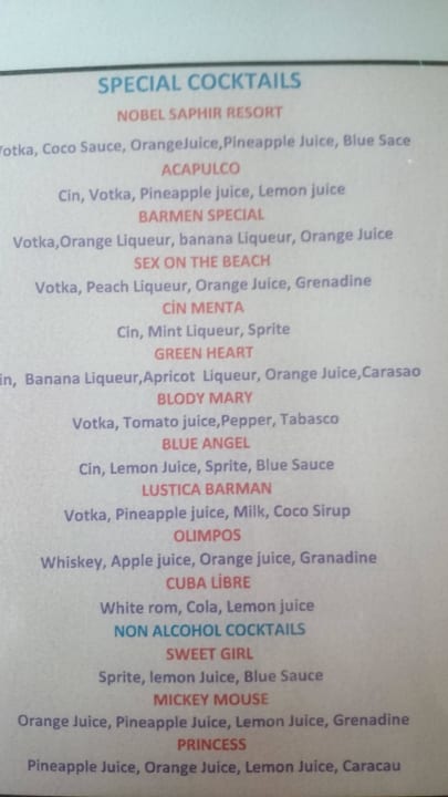 Cocktail All Inclusive Saphir Resort & Spa