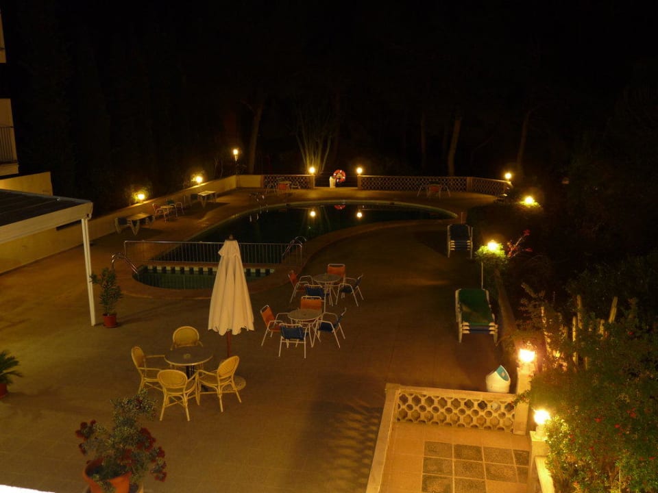Abendstimmung Von Der Terrasse Auf Den Pool Hotel Condemar Cala 