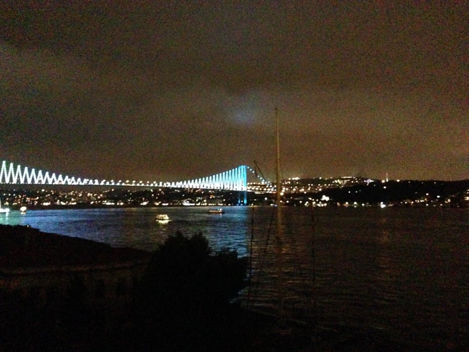 Bosphord Bridge by night Ciragan Palace Kempinski Istanbul
