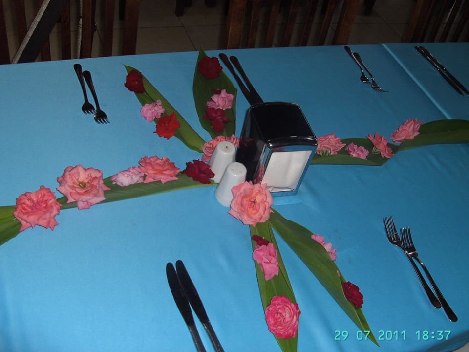 Tischdeko am letzten Abend  Hotel Sirma