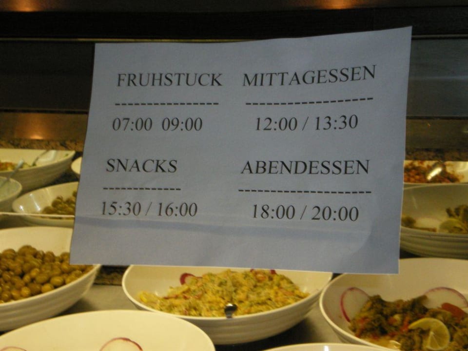 Essenszeiten im Hotel Hotel Sirma