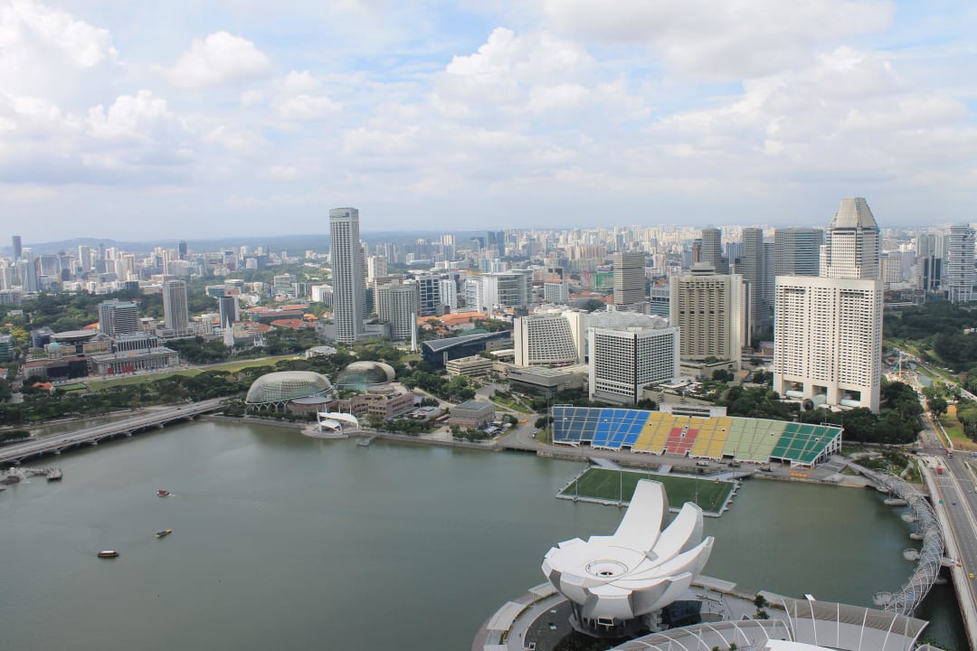 Ausblick vom 57. Stock Marina Bay Sands