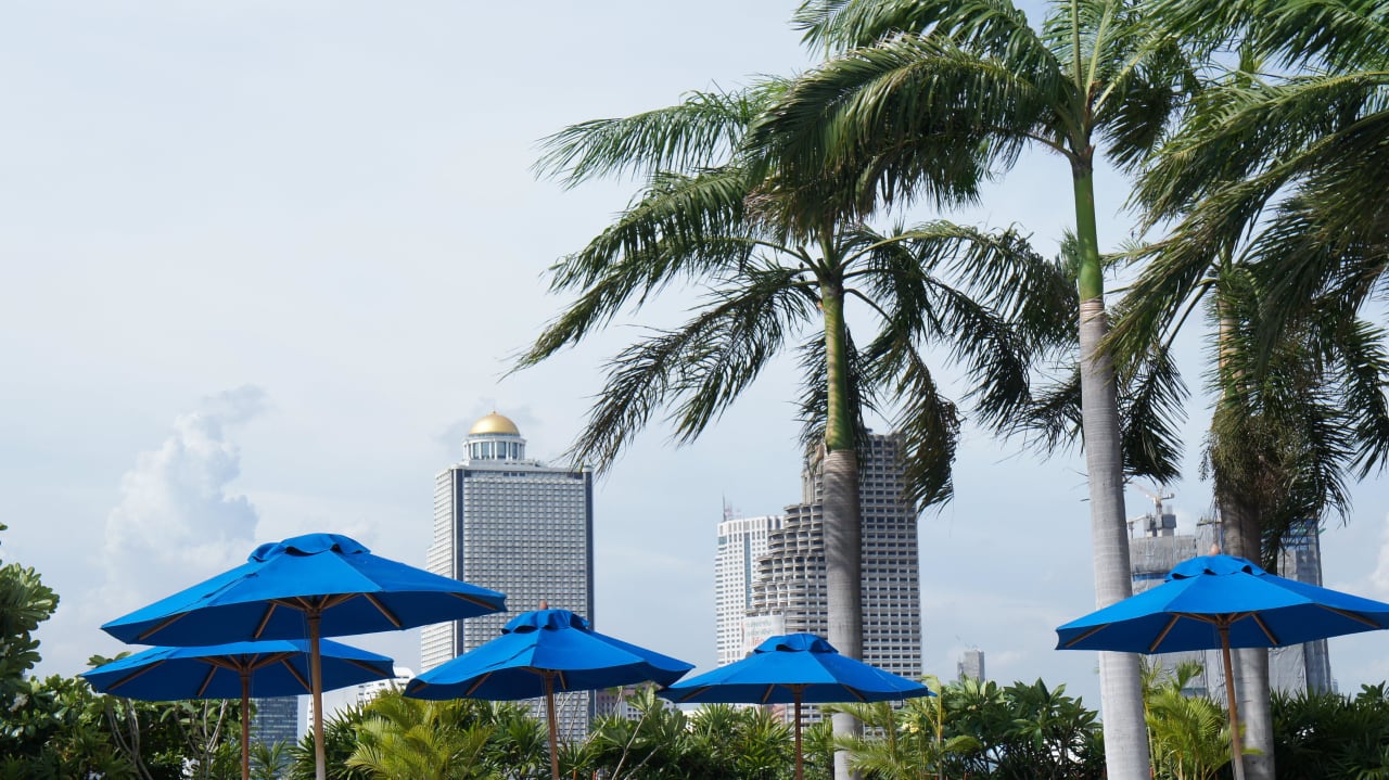 Ausblick auf das Hotel aus dem Film Hangover  Chatrium Hotel Riverside Bangkok