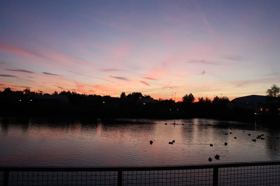 Sonnenuntergang auf Terrasse Center Parcs Park De Haan