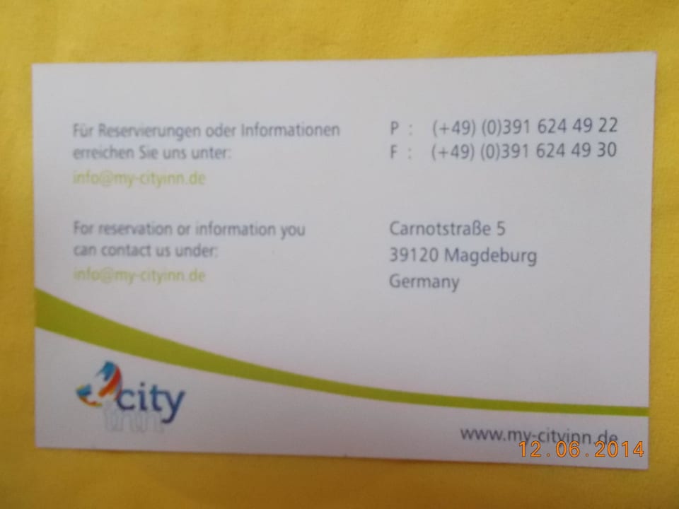 Infos Hotel City Inn Magdeburg