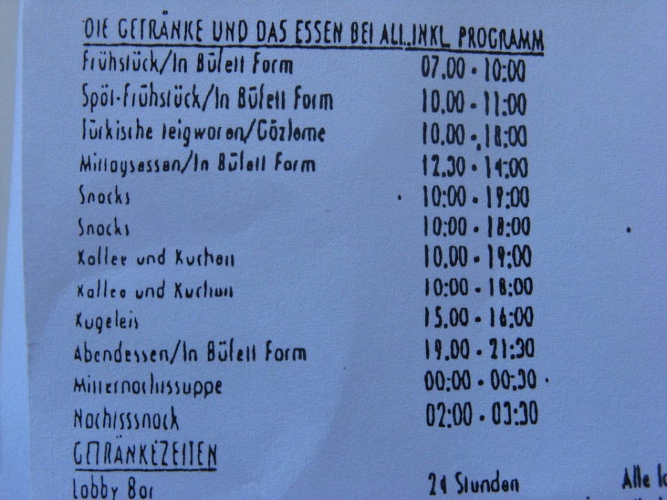 Handzettel Alba Resort Hotel