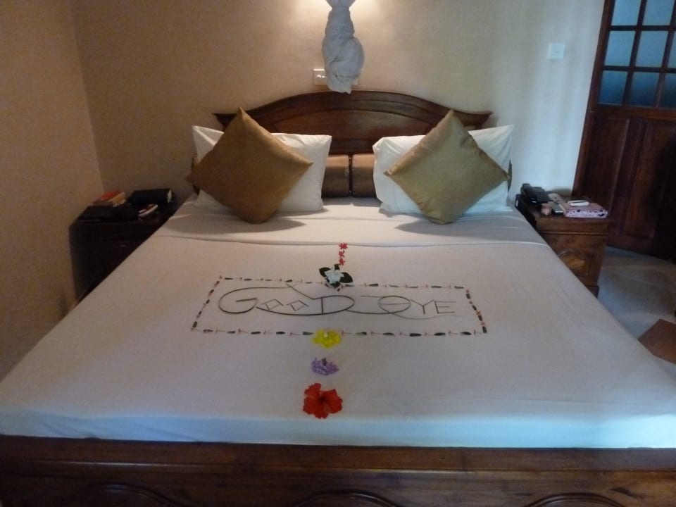 Blumengestaltung am Abreisetag Hotel Bentota Village