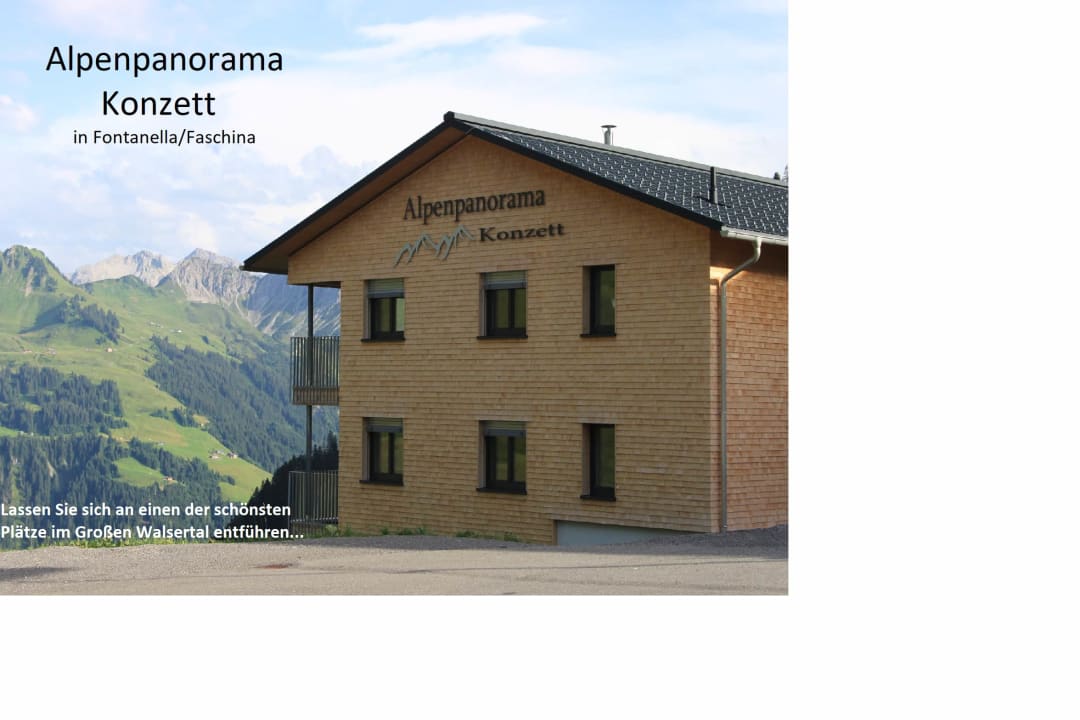 Außenansicht Alpenpanorama Konzett in Faschina