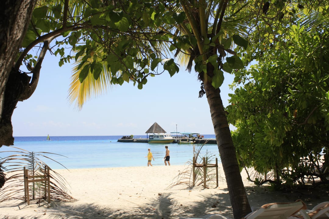 Blick aus unseren Bungalow Summer Island Maldives