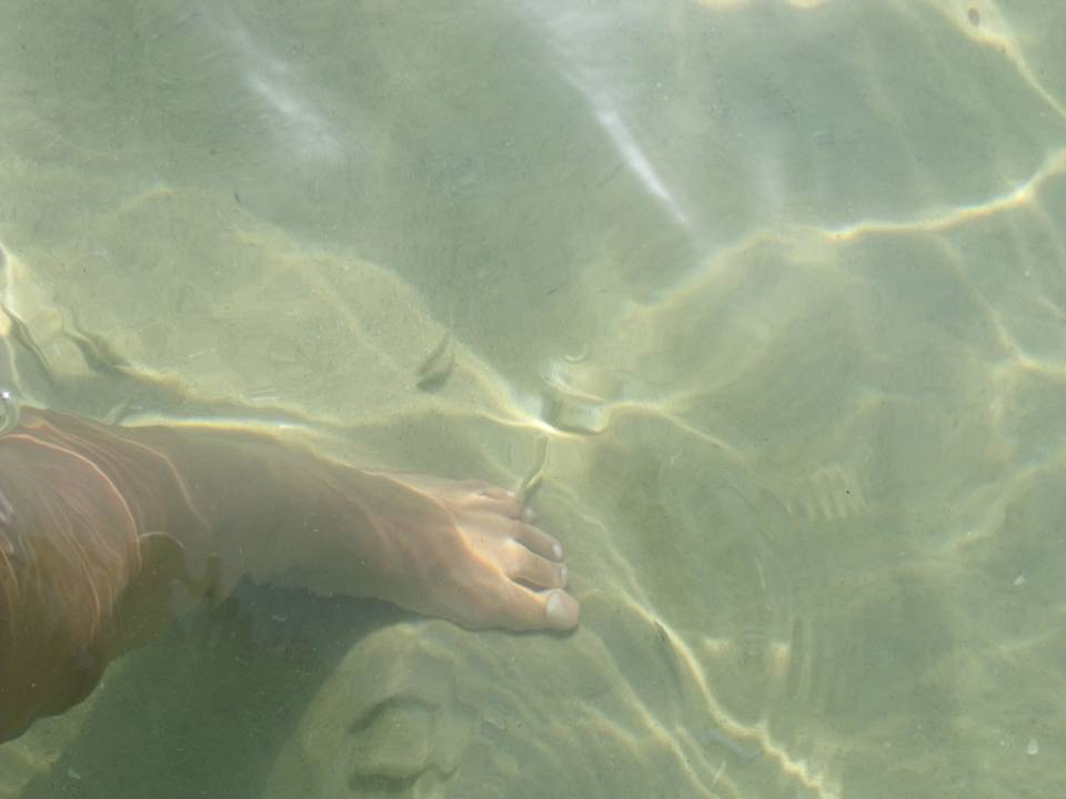 Kleine Fische die anscheinend Füße lieben Hotel Paradis Palace