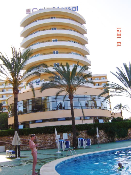 Hotel vu de la piscine, resto 1er étage Grupotel Cala Marsal Nature Hotel