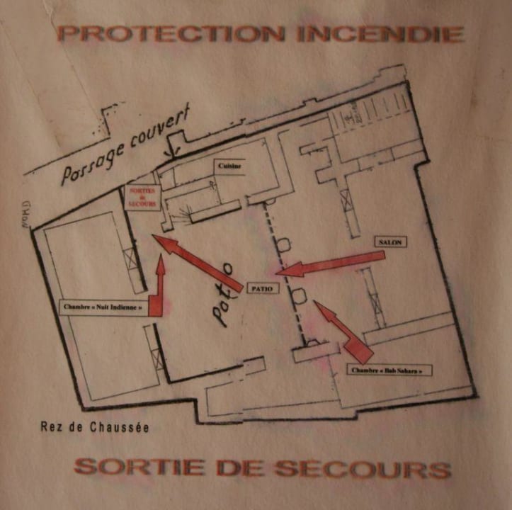 Lageplan Erdgeschoss Hotel Riad Armelle