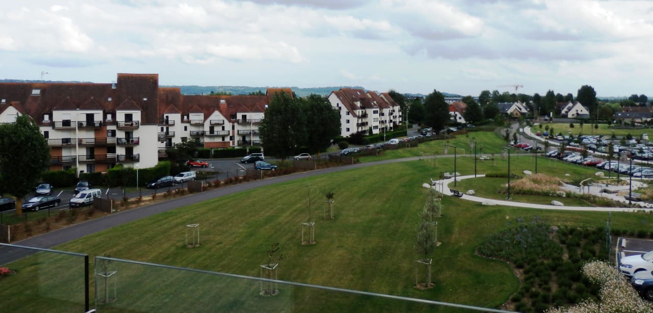 Blick vom Balkon Hotel les Bains de Cabourg-Thalazur
